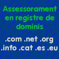 Assessorament en registre de dominis .com .net .org .info .cat .es .eu